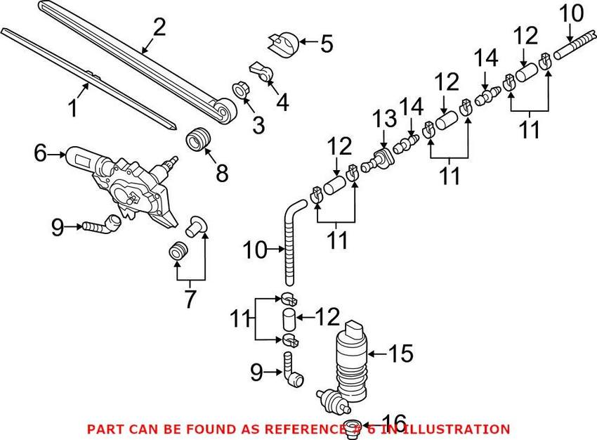 Audi Back Glass Wiper Motor 4G9955711C